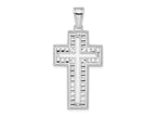 FJC Finejewelers 925 Sterling Silver Rhodium Plated Rope Edge Latin Cross Charm 21 mm