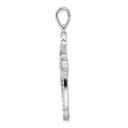 FJC Finejewelers 925 Sterling Silver Fleur de Lis with Poem on Reverse Cross Charm 24 mm