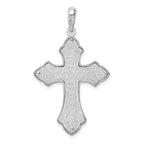 FJC Finejewelers 925 Sterling Silver Fleur de Lis with Poem on Reverse Cross Charm 24 mm