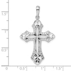FJC Finejewelers 925 Sterling Silver Fleur de Lis with Poem on Reverse Cross Charm 24 mm
