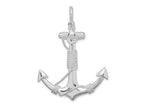 FJC Finejewelers 925 Sterling Silver Rhodium Plated Polished Anchor with Rope Charm 47 x 35 mm