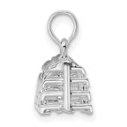 FJC Finejewelers 925 Sterling Silver Rhodium Plated Polished 3D Empty Lobster Trap Charm 16 x 16 mm