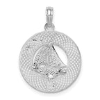 FJC Finejewelers 925 Sterling Silver d Jamaica Round Circle with Sailboat Charm 25 x 18 mm
