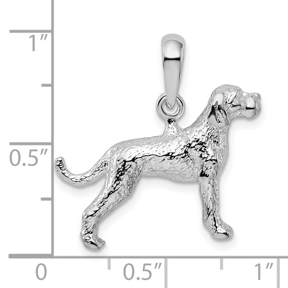 FJC Finejewelers 925 Sterling Silver Rhodium Plated Textured 3D English Pointer Dog Charm 19 mm