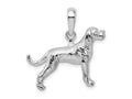 FJC Finejewelers 925 Sterling Silver Rhodium Plated Textured 3D English Pointer Dog Charm 19 mm