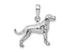 FJC Finejewelers 925 Sterling Silver Rhodium Plated Textured 3D English Pointer Dog Charm 19 mm