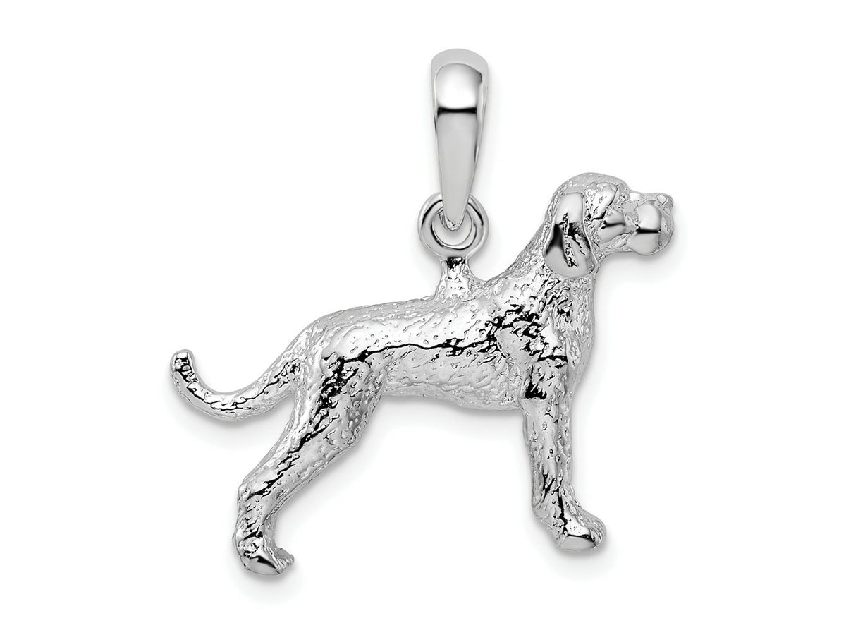 FJC Finejewelers 925 Sterling Silver Rhodium Plated Textured 3D English Pointer Dog Charm 19 mm