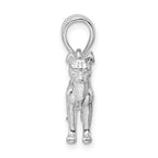 FJC Finejewelers 925 Sterling Silver Rhodium Plated Textured 3D Basenji Dog Charm 15 mm