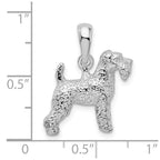 FJC Finejewelers 925 Sterling Silver Rhodium Plated Textured 3D Welsh Terrier Charm 15 mm