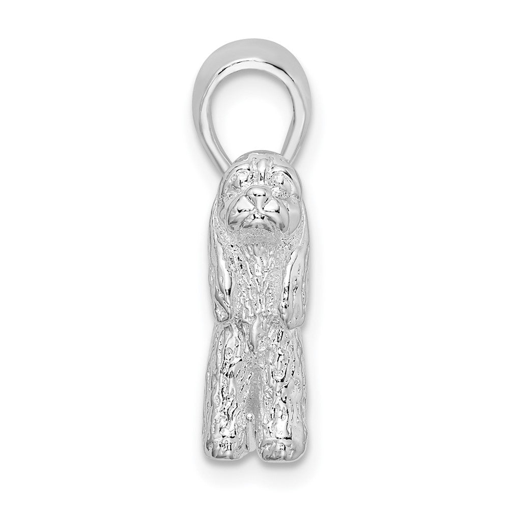 FJC Finejewelers 925 Sterling Silver Rhodium Plated Textured 3D Cocker Spaniel Charm 14 mm