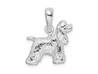 FJC Finejewelers 925 Sterling Silver Rhodium Plated Textured 3D Cocker Spaniel Charm 14 mm