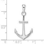 FJC Finejewelers 925 Sterling Silver Rhodium Plated Polished Anchor Charm 31 x 16 mm