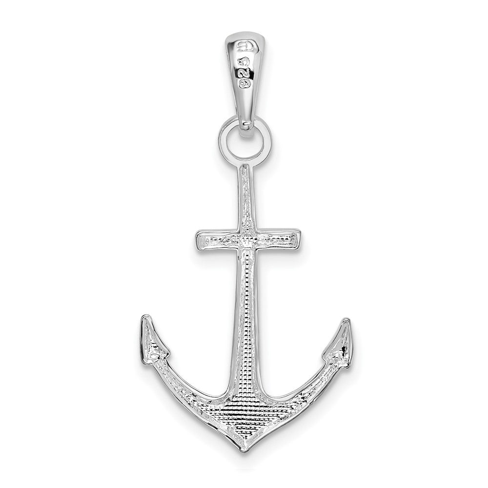FJC Finejewelers 925 Sterling Silver Rhodium Plated Polished Anchor Charm 31 x 16 mm