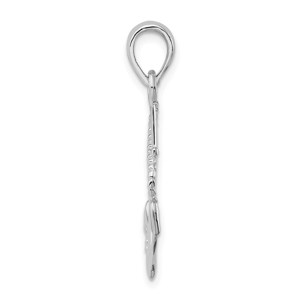 FJC Finejewelers 925 Sterling Silver Polished 3D Anchor and Rope Charm 30 x 15 mm