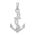 FJC Finejewelers 925 Sterling Silver Polished 3D Anchor and Rope Charm 30 x 15 mm
