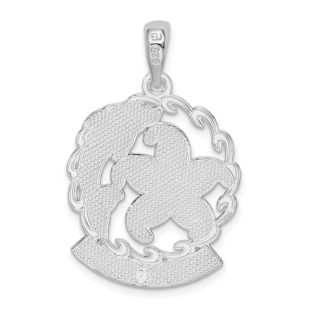FJC Finejewelers 925 Sterling Silver d St. Thomas Starfish and Dolphin Charm 31 x 20 mm