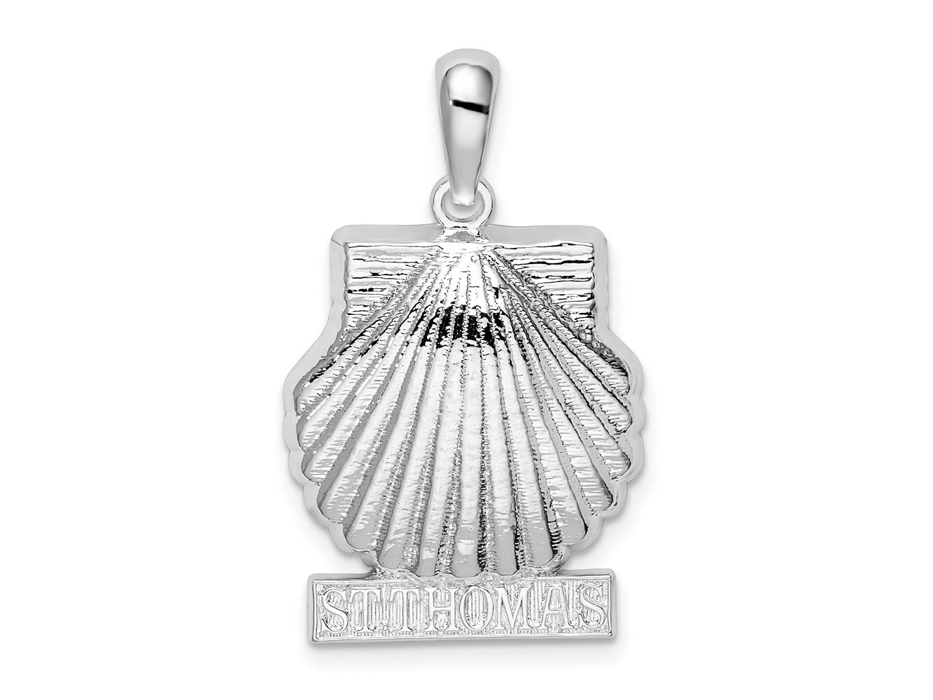 FJC Finejewelers 925 Sterling Silver d Polished St. Thomas Scallop Shell Charm 29 x 17 mm