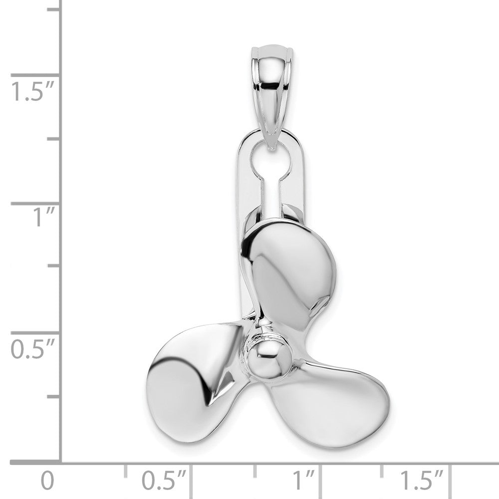 FJC Finejewelers 925 Sterling Silver d Polished Moveable 3D Propeller Charm 29 x 23 mm