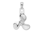 FJC Finejewelers 925 Sterling Silver d Polished Moveable 3D Propeller Charm 29 x 23 mm