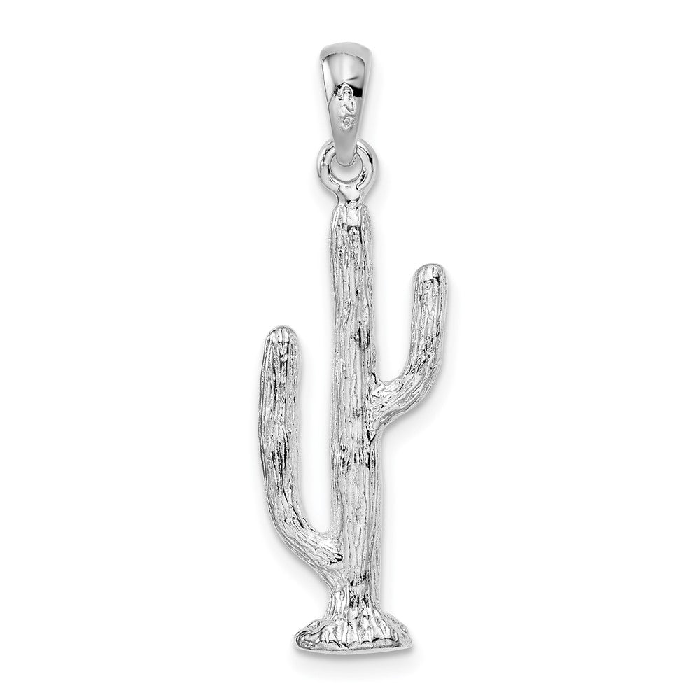 FJC Finejewelers 925 Sterling Silver Rhodium Plated Polished 3D Saguaro Cactus Charm 10 mm