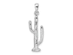 FJC Finejewelers 925 Sterling Silver Rhodium Plated Polished 3D Saguaro Cactus Charm 10 mm