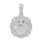 FJC Finejewelers 925 Sterling Silver Polished Reversible Fireman Medal Charm 25 x 16 mm