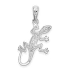 FJC Finejewelers 925 Sterling Silver Rhodium Plated Polished Gecko Charm 30 x 16 mm