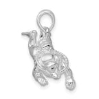 FJC Finejewelers 925 Sterling Silver Rhodium Plated Polished 3D Female Scuba Diver Charm 23 x 36 mm