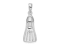 FJC Finejewelers 925 Sterling Silver Rhodium Plated Polished 3D Scuba Flipper Charm 30 x 10 mm