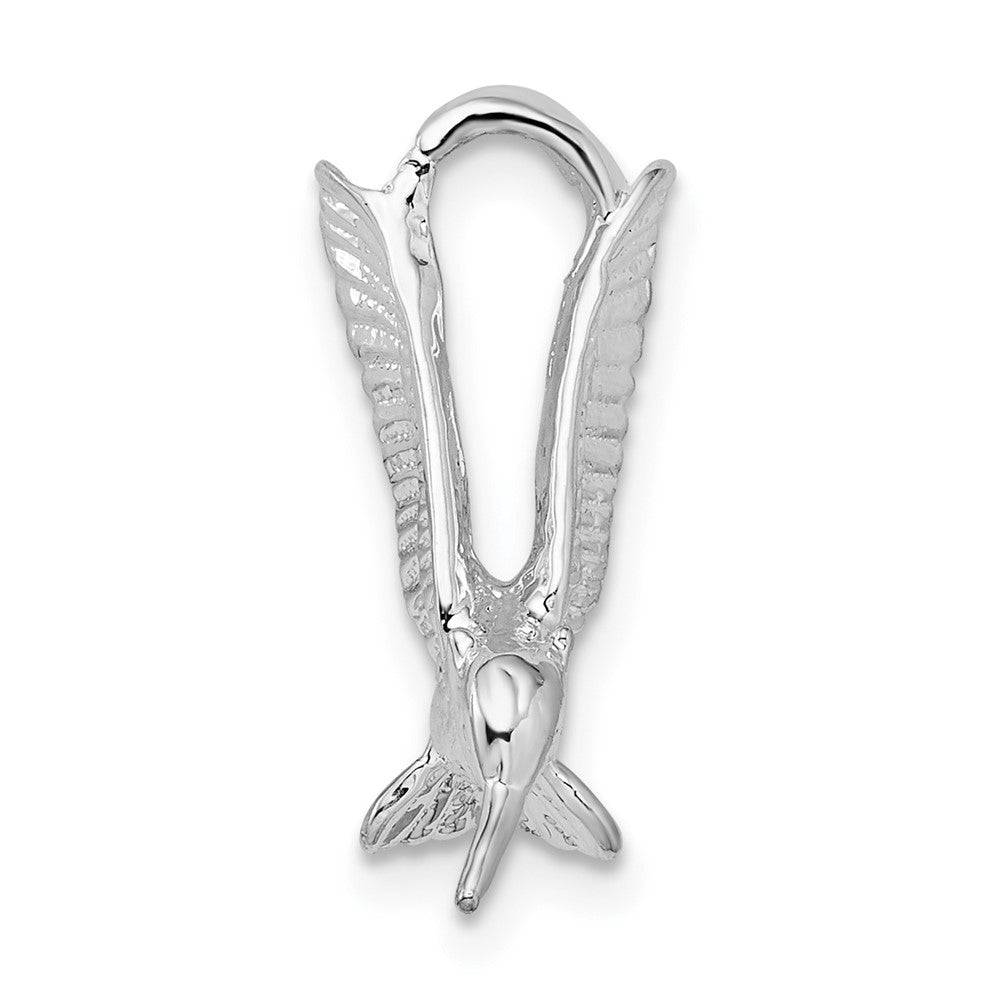 FJC Finejewelers 925 Sterling Silver Rhodium Plated Polished 3D Hummingbird Slide 13 mm