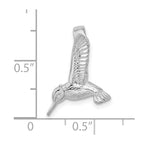 FJC Finejewelers 925 Sterling Silver Rhodium Plated Polished 3D Hummingbird Slide 13 mm