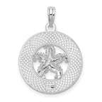 FJC Finejewelers 925 Sterling Silver Fort Myers Beach, FL Circle with Starfish Charm 25 x 18 mm