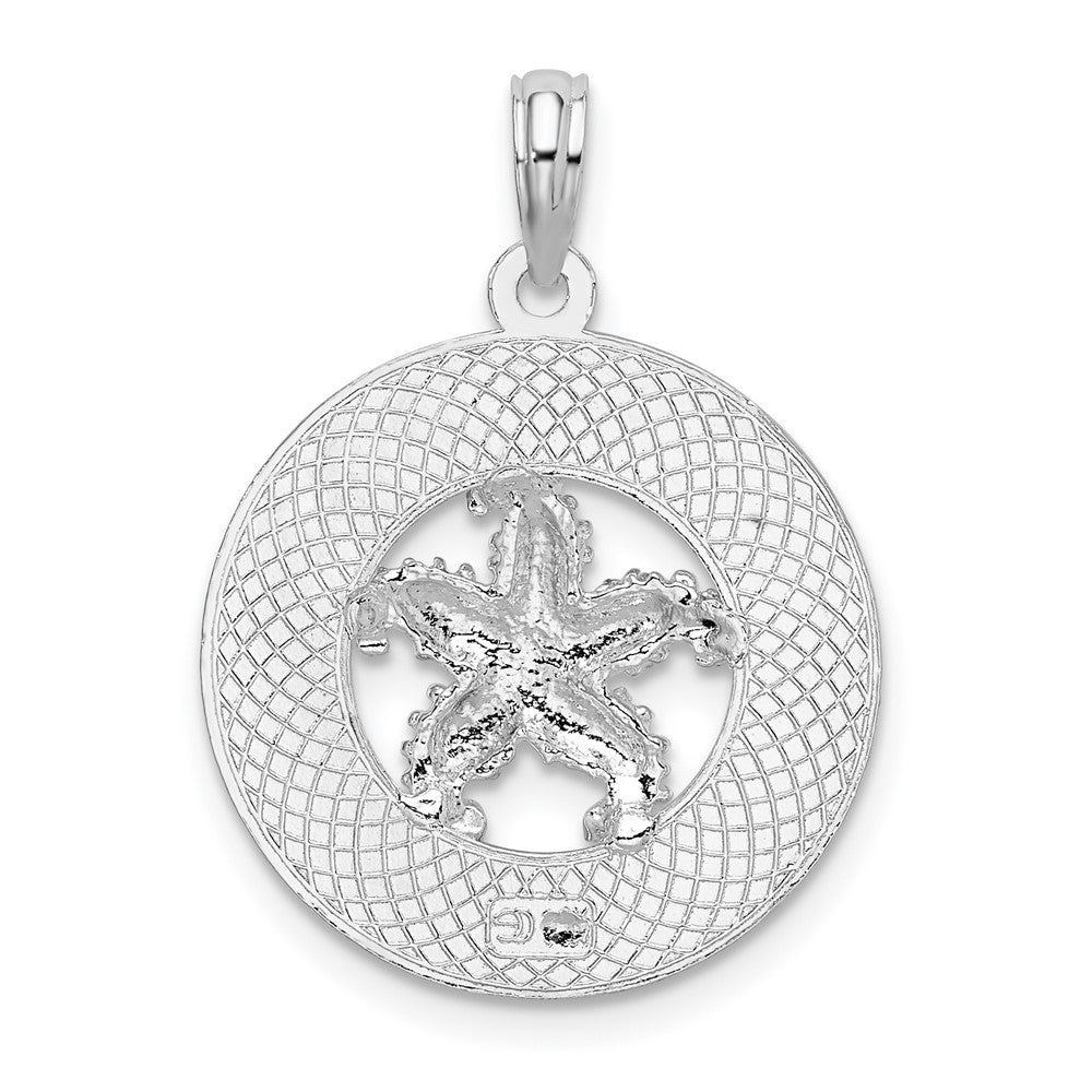 FJC Finejewelers 925 Sterling Silver Fort Myers Beach, FL Circle with Starfish Charm 25 x 18 mm
