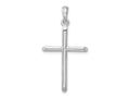 FJC Finejewelers 925 Sterling Silver Rhodium Plated 3D Cylinder with Beveled Ends Cross Charm 19 mm