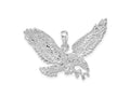 FJC Finejewelers 925 Sterling Silver Rhodium Plated Polished Flying Eagle Charm 33 mm