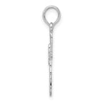 FJC Finejewelers 925 Sterling Silver Rhodium Plated Scalloped Edge Cut-out Cross Charm 12 mm