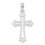 FJC Finejewelers 925 Sterling Silver Rhodium Plated Pointed Ends Cut-out Cross Charm 16 mm