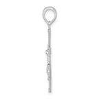FJC Finejewelers 925 Sterling Silver Rhodium Plated Polished Latin Crucifix Charm 16 mm