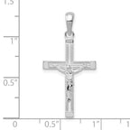 FJC Finejewelers 925 Sterling Silver Rhodium Plated Polished Latin Crucifix Charm 16 mm