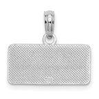 FJC Finejewelers 925 Sterling Silver Rhodium Plated OBX, North Carolina License Plate Charm 15 x 17 mm