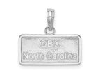 FJC Finejewelers 925 Sterling Silver Rhodium Plated OBX, North Carolina License Plate Charm 15 x 17 mm