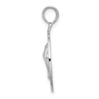 FJC Finejewelers 925 Sterling Silver Rhodium Plated Port Aransas Circle with Dolphins Charm 25 x 18 mm