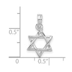 FJC Finejewelers 925 Sterling Silver Polished 3D Cut-out Star of David Charm 19 x 10 mm