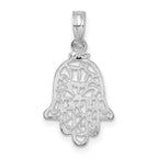 FJC Finejewelers 925 Sterling Silver Rhodium Plated Polished Cut-out Hamsa Charm 22 x 11 mm