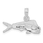 FJC Finejewelers 925 Sterling Silver Rhodium Plated Polished Mahi-Mahi Fish Charm 17 x 22 mm