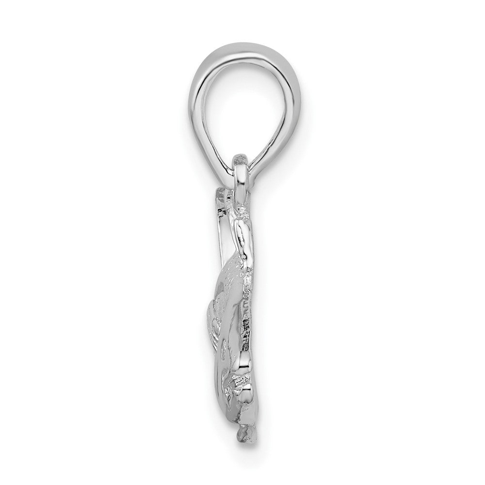 FJC Finejewelers 925 Sterling Silver Rhodium Plated Polished Yellowfin Tuna Fish Charm 20 x 34 mm