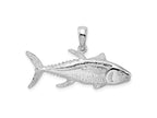 FJC Finejewelers 925 Sterling Silver Rhodium Plated Polished Yellowfin Tuna Fish Charm 20 x 34 mm