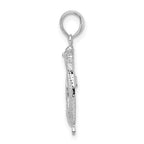 FJC Finejewelers 925 Sterling Silver Rhodium Plated Polished Penguin Charm 10 mm