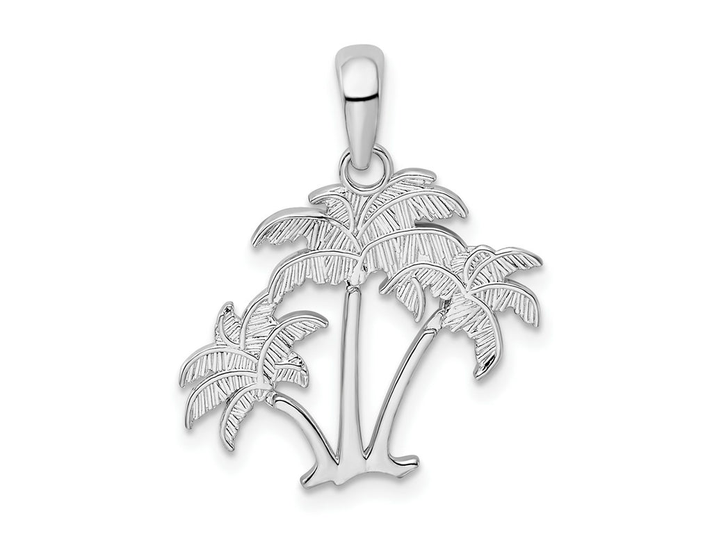 FJC Finejewelers 925 Sterling Silver Rhodium Plated Polished Palm Trees Charm 23 x 18 mm