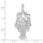 FJC Finejewelers 925 Sterling Silver Rhodium Plated Polished Maine Lobster Charm 41 x 19 mm